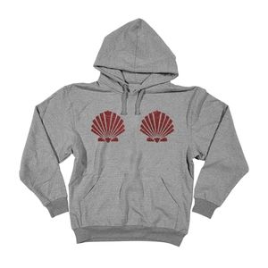 Mermaid shell bra Pullover Hoodie Heaher Gray